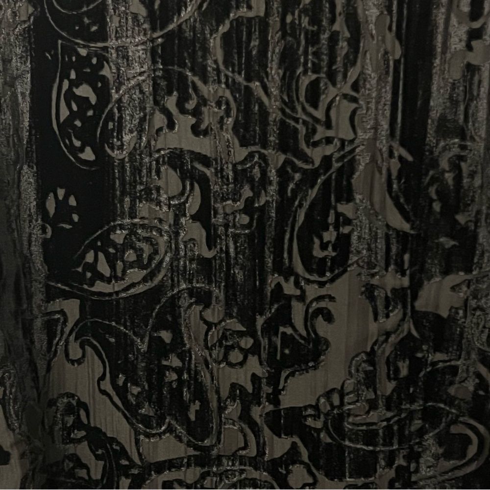 Coldwater Creek Womens Black Velvet Burnout Top Size L Whimsigoth Fairy Grunge - Picture 4 of 10